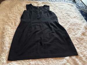 Deb Plus Size 1X Little Black Dress with Lace Yoke and Back Zipper